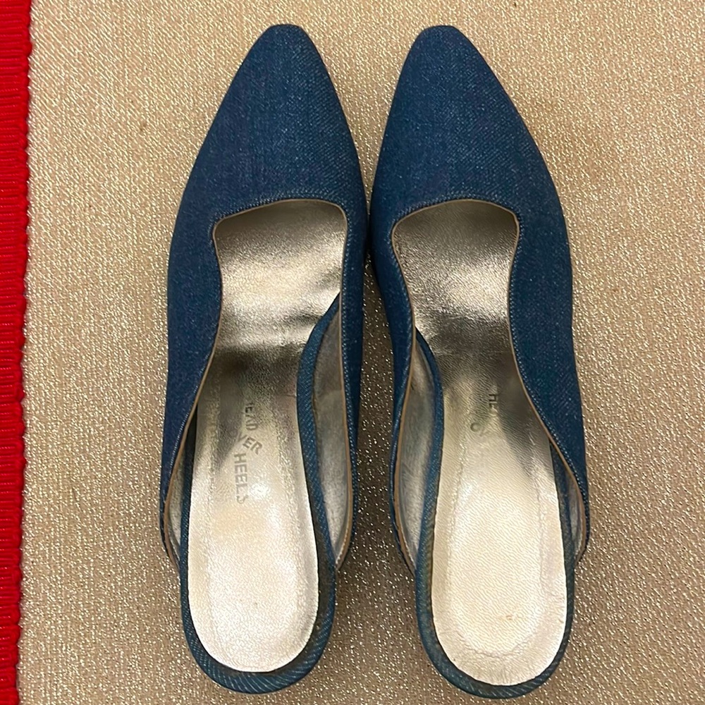 Vintage Denim Fabric Shoes by Head Over Heels